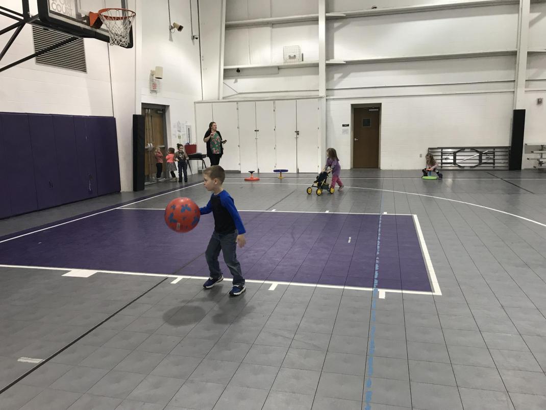 Playing in the gym