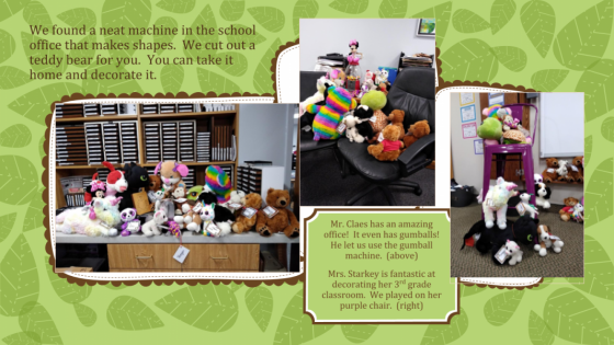 We found a neat machine in the school office that makes shapes.