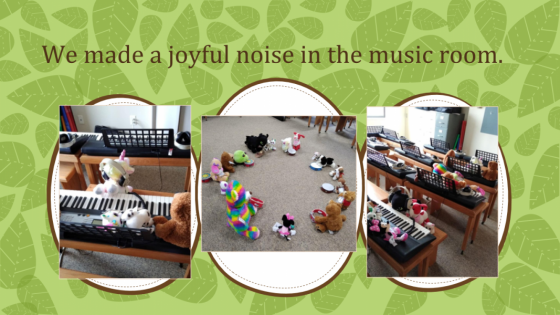 We made a joyful noise in the music room.